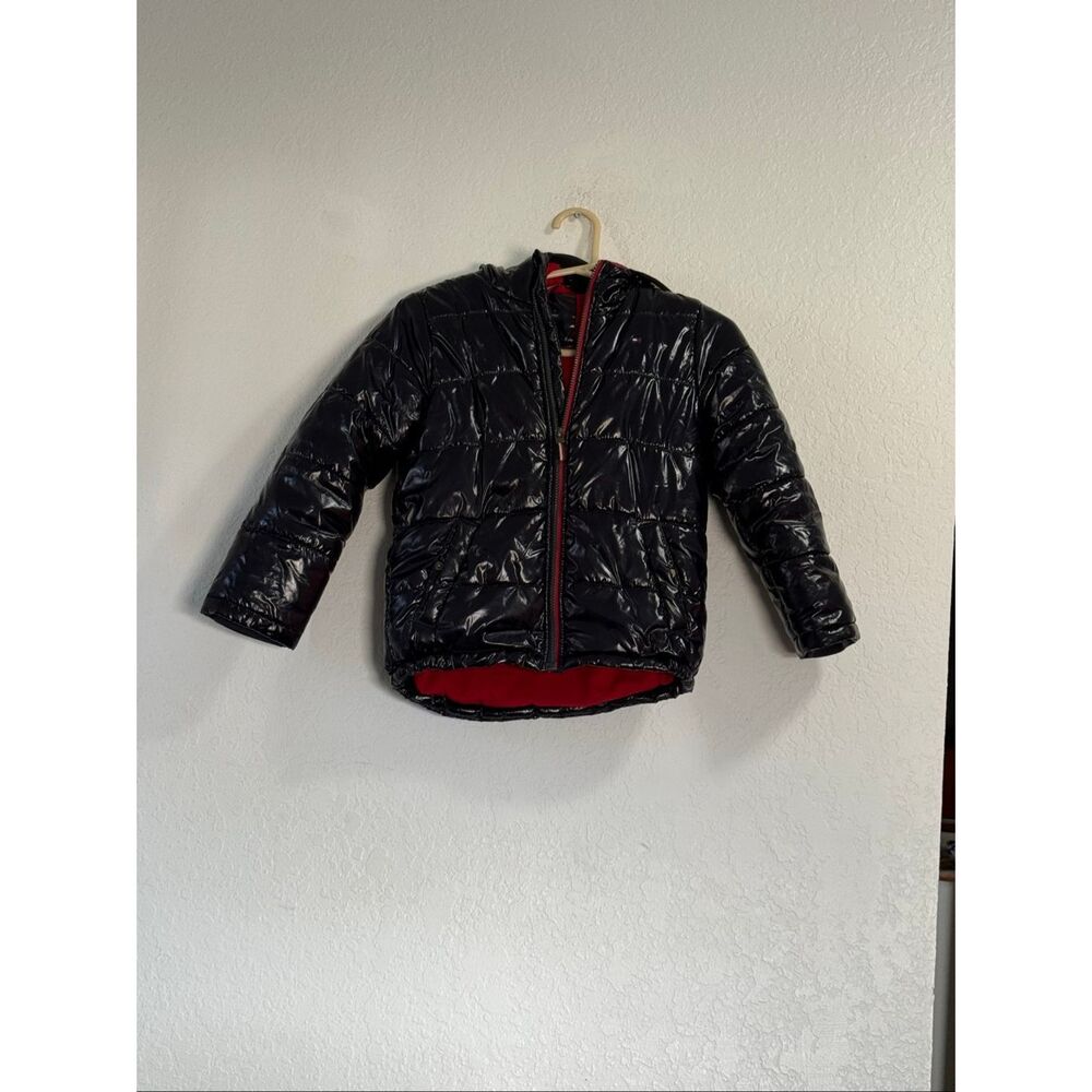 Tommy Hilfiger Puffer Coat Jacket Boys 7 dark blue Hoodie Fleece Full Zip